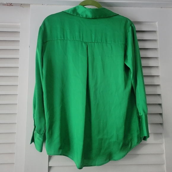 ZARA NWT satin long sleeve Blouse. - Picture 3 of 9